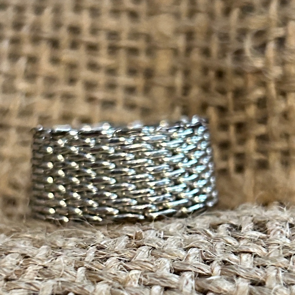 Silver Mesh Ring - image 4